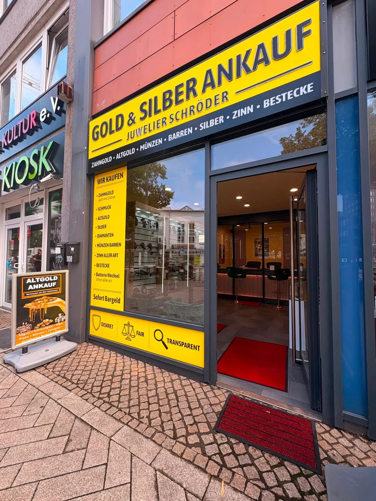Juwelier Schröder Hamburg Barmbek, Ladenfassade Fuhlsbüttler Straße 108